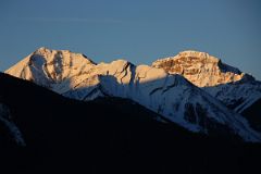 05 Eagle Mountain Sunrise From Trans Canada Highway Just After Leaving Banff Towards Lake Louise in Winter.jpg